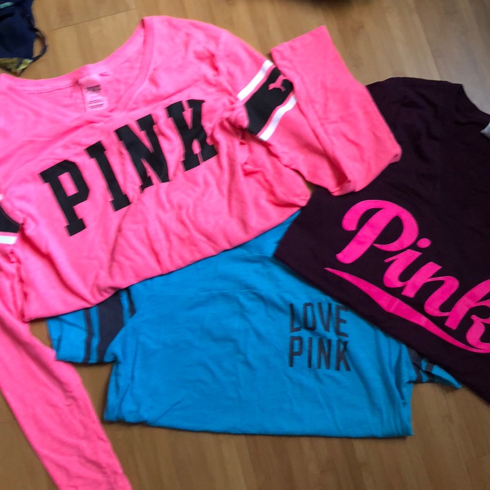 PINK lot 3 shirts size small